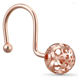 Shower Curtains Curtain Hooks Rings Set Of 12 Decor Metal Rustproof For Bathroom