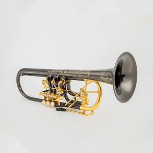 Austria Schagerl Bb Trumpet Rotary valve type B Flat Brass flat key Professional Trumpet Musical Instruments