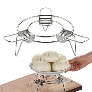 Doppia caldaia supporto per cremagliera per cottura a vapore design pieghevole griglia per cottura a vapore gabbia circolare utensili da cucina per la casa per torta friggitrice ad aria