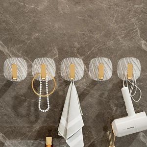 Krokar 4st akryl transparent klibbig krokvägg hängande nyckelkläder hänger rack för hem kök dekoration badrum organisera förvaring