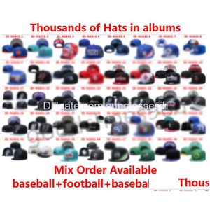 Est Wholesale Baseball Sport Team Snapback Cappelli Tutti i pon pon di calcio Berretto lavorato a maglia invernale Visiere sportive regolabili Cappellini flessibili hip-hop