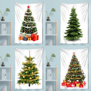 Tapestries Customizable Christmas Tree Cedar Tapestry Decoration Holiday Gift Art Wall Hanging Home Interior Bedroom 231024
