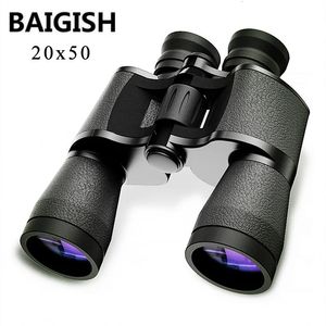 Telescope Binokulars Baigish 20x50 Binolets HD potężny turystyka Spyglass High Times wyraźnie Vision Telescope LLL Nocny wizja polowania na kemping 231024