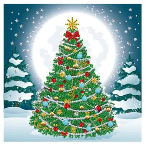 Christmas Decorations 11.8" X 11.8" DIY Diamond Painting Christmas Tree Pattern Step-By-Step 5D Rhinestone Craft Wall Art Home Decor Hobby 231024