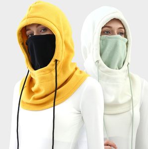 Gorro/tampões de caveira máscara de esqui de inverno feminino balaclava chapéus de cor dupla térmica ao ar livre à prova de vento balaclava máscara de esqui rosto pescoço capa chapéu