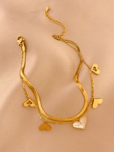 Designer Gold Anklets colver gioielli nuovo design con un regalo perfetto per il temperamento e le donne attente allo stile a doppio strato