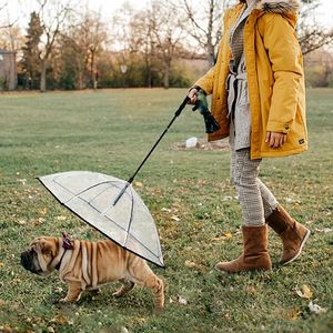 Dog Apparel Pet Umbrella Leash Cat Raincoat Assembled Rainy Day Small Rain Gear With Leads Keeps Supplies