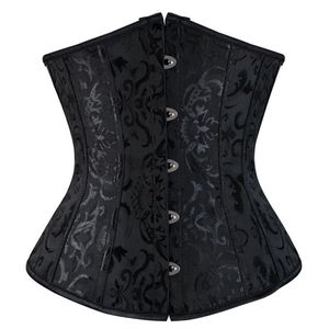 Black White Steel Red Corset Slender corset shaping plus size Gothic Espartilho Underbust floral slim-fitting216A