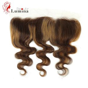 Lace Wigs Highlight Body Wave Frontal Honey Blonde Ombre 13x4 Human Hair Transparent Closure 4 27 Wavy 231025