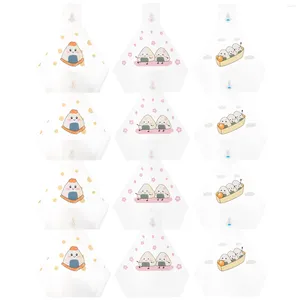 Set di stoviglie 50 pezzi Triangolo Confezione di palline di riso Confezione sfusa Caramelle Onigiri Involucri decorativi Kit di plastica giapponese Kats Cioccolato