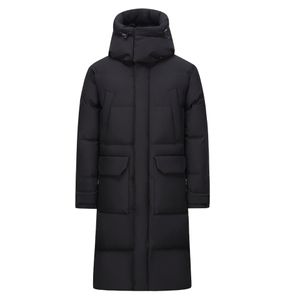 Down Coat Men Puffer Jacket Winter Parkas Hooded Windbreaker tjock varm ytterkläder överrock plus storlek S M L XL XXL XXXL SVART VIT