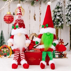 Juldekorationer träd ornament docka glödande gnome party ansiktslöst hängande dekor god dekoration navidad natal gåva hänge 231025
