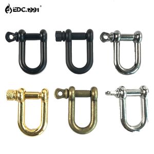 Mountaineering Crampons EDC1991 10PCS Stainless Steel U Shape Shackle Anchor Adjustable Outdoor Rope Paracord Bracelet Buckle Tool 231024