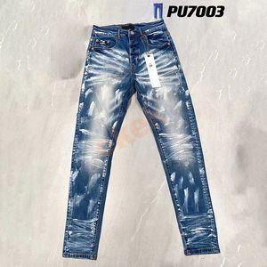 Erkekler Kot Purplse Jeans 24SS Tasarımcı Erkek Kot Pantolon Sıkıntılı Yırtık Bikter Jean Slim Fit Motosiklet Erkekler Giyim Boyutu 30-40