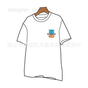 Mäns T-shirts Designer Silikon tredimensionell bokstavstryck Kort ärms unisex Löst bomull mångsidig rund hals T-shirt 7gha