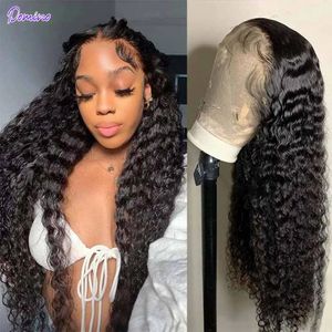 Lace Wigs Deep Wave Frontal Wig Transparent 13x4 HD Water Curly Lace Front Human Hair Wig For Women Deep Curly Lace Closure Wig Baby Hair 231024