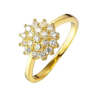 Wedding Rings 14K Gold 1.5 Carats Diamond Ring for Women Luxury Engagement Bizuteria Anillos Gemstone 14K Yellow Gold Diamond Wedding Ring Box 231024