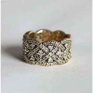 Модное широкое обручальное кольцо с муассанитом в стиле бесконечности в стиле ар-деко, винтажное юбилейное кольцо, 10-каратное золото, аксессуары по индивидуальному заказу для женщин