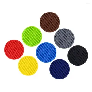 Table Mats Silicone Coasters Round Heat Resistant Rubber Tea Cup Mat Drink Coffee Mug Glass Beverage Holder Pad Decor