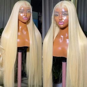 40 Inch 13x4 Straight 613 Hd Honey Blonde Front Human Hair Wigs Brazilian Color 13x6 Transparent Lace Frontal Wig For Women 231024