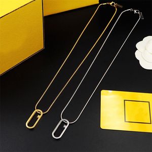 Designer Pendant Necklace Jewlery Vintage Jewelry Silver Gold Chain Women Men Couple Romantic Fashion F Letter Wedding Party Gifts Necklace