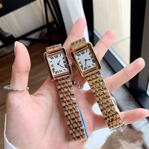 Women Tank Watches Fashion Square Mens Designer Watch Quartz Movement Orologio Stainless Steel Listal Wristwatches Waterproof Luminous DH016