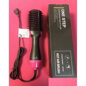 Hair Brushes One Step Dryer And Styler Brush 3 In 1 Air - Negative Ion Straightener Curler Sale Drop Delivery Products Care Styling Dhihn