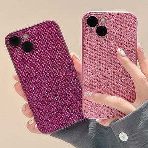 Bling Diamond Phone Cose Pose Telefle Glitter Rhinestone Back Cover Hard Protector na iPhone 15 15pro 15plus 15 Pro Max 14 13 12 11 11