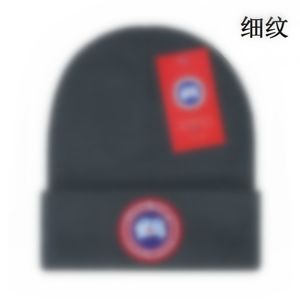 Novo canadá inverno chapéu de malha gorro de luxo primavera outono unissex logotipo bordado lã de ganso masculino feminino chapéus S-15