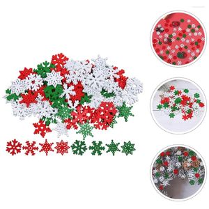 Bow Ties 50 Pcs Christmas Ornaments Crafts Wooden Snowflakes Supplies Materials Decorations Signs DIY