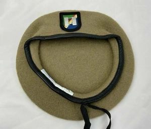 Berets US Army Ranger Regiment Wool Beret Khaki Oficer kapitana rangi insygnia insignia hat Recenactment