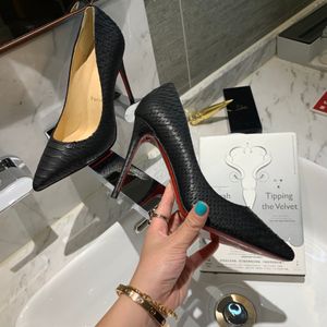 Stilista Tacco rosso da donna di alta qualità Tacchi alti Sandali con suola in pelle di lusso tacchi fini intarsiati con diamanti AAA pantofole 1-12 cm Scarpe da festa H1504