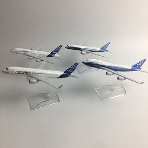 Aircraft Modle JASON TUTU Original model a380 airbus Boeing 747 airplane model aircraft Diecast Model Metal 1 400 airplane toy Gift collection 231024