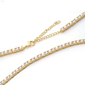 Liftjoys 6mm Moissanite Simple Ice Cuban Link Chain Exquisite Ladies Latest Necklace Handmade Pearl Choker Cuba