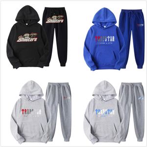 23 TRACJSUT MĘŻCZYZN TRAPSTAR TRACK SUITS BURIE TOP EURPE Europe American Basketal Football Rugby Dwuczęściowy z damskimi kurtką z kapturem z kapturem z długimi rękawami Sprężyna