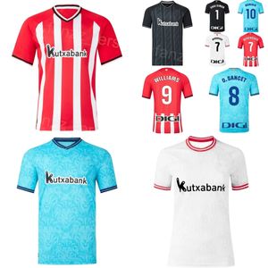 23/24 Club Team Soccer 1 Unai Simon Jersey 18 Oscar de Marcos 14 Dani Garcia 12 Gorka Guruzeta 9 Inaki Williams 7 Alex Berenguer Football Shirt Kits Black Red BiErBaE