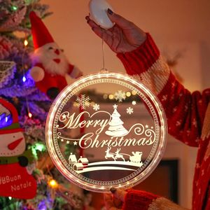 Decorações de Natal LED Atmosfera Decoração Colorida Feliz Luz Emissora Carta Árvore Noite 231025