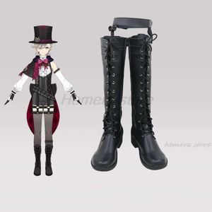 Cosplay Game Genshin Impact Lyney Cosplay Shoes Boots Fontaine Twin Roll Spela Uniform Halloween Carnival Party Outfit Prop For Women Men