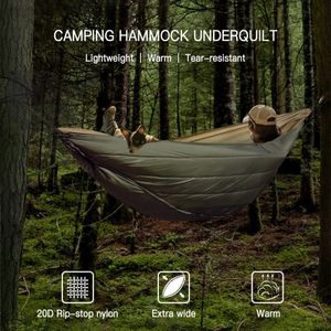 Sovsäckar multifunktionell hängmatta underkvarter sovsäck vinter varm hängmatta under filt poncho för camping resande sväng med väska 231025