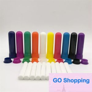 Quality Mix colored blank nasal aromatherapy inhalers blank nasal inhaler sticks for essential oil 51mm cotton wicks