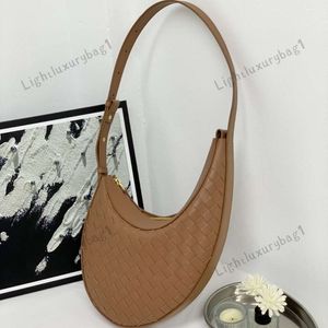 Designer-Damenmode, gewebt, Wassertropfen, große Kapazität, halbmondförmige Tasche, weiches Leder, eine Schulter, Umhängetasche, kleine Handtasche 231025