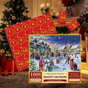 Bulmacalar Noel 24 Gün Geri Sayım Takvim Bulma Bulma Noel Advent Yapboz Bulmacaları 1008pcs Noel Bulma Buzdunları Noel Tehil231025