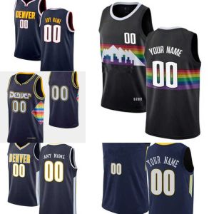 Баскетбольные майки 75th Custom Mens Womens Denver ''Nuggets''Nikola 15 Jokic''Jamal 27 Murray 50 Aaron Gordon 1 Michael Porter Jr. 2023