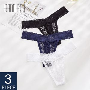 Woman Sexy Lace Thongs G-String Underwear For Woman Panties Plus Size Lace Sexy 3 Pcs Female Underwear Woman New Thongs G-string L2714