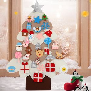 Christmas Decorations Felt Christmas Tree Kids DIY Xmas Santa Claus Tree Gift Merry Christmas Decor 2024 Noel Tree Happy Year Xmas Kids Gifts 231025