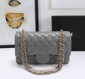 10a av högsta kvalitet Luxurys designers väskor kvinnor plånbok svart handväska kaviar väskor guldkedja klassisk klaff 23 cm designer axel kanal crossbody handväskor för kvinnor