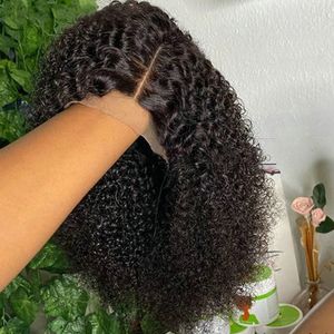 Kurze versaute Perücke vorgezogener T -Teil -Spitze peruanischer lockiger menschliches Haar Bob -Perücken für Frauen 231024