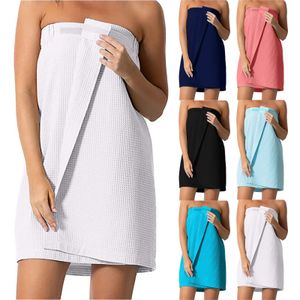 Serviette Outil de bain domestique Serviette de bain pour femme Enveloppement corporel WaffleSpa avec fermeture réglable Serviettes à séchage rapide 231025