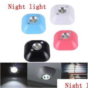 LED -sensor nattljus mini pir rörelse mänsklig kropp Dual induktionsskåp Vägg trappor Belysning Drop Leverans