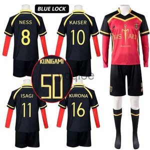 Trajes de anime Anime Blue Lock Kaiser Cosplay Traje Vermelho Uniforme Peruca Bastardo Munchen Ness Isagi Yoichi Kurona Cosplay Futebol Futebol para Homens J231025